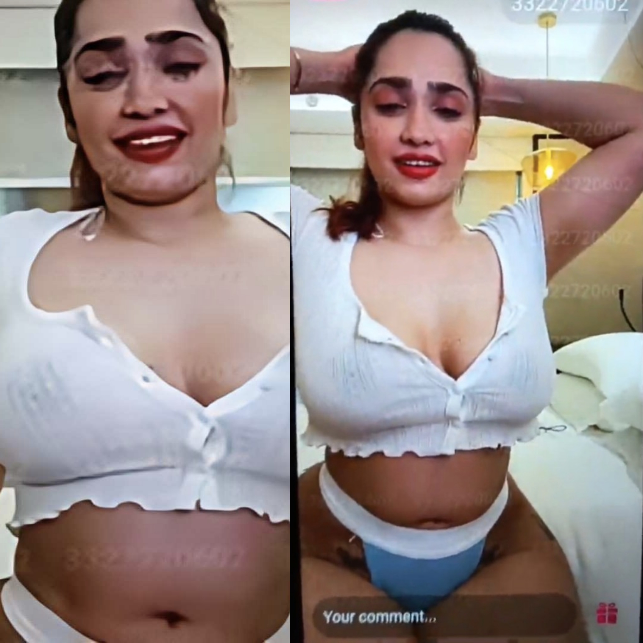 ADITI MISTRY New LIVE in White Top Braless Showing Nipples Completely See Thru Boobs Pressing